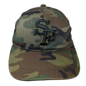 San Francisco Strapback Baseball Cap Green One Size Adjustable Embroidered Lanza
